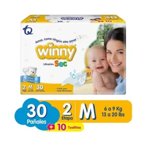 WINNY SEC ET 2 X 30 UNDS PAÑALES