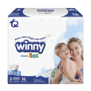 WINNY SEC ET 5 X 16 UNDS PAÑALES