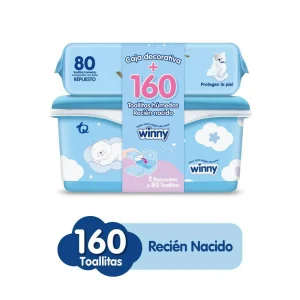 TOALLITAS WINNY RECIEN NACIDO CAJA X 160