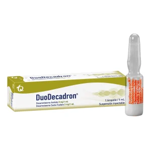 Tienda 12 DUODECADRON 8MG/1ML ( DEXAME ACETATO+DEXAM SODIO FOS) CAJA X 1 AMP DEXAMETASONA