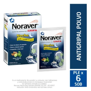 Tienda 10 NORAVER GRIPA BEBIDA NOCHE 15 GR 6 SBS COMBIO A COD 027177