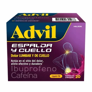 Tienda 15 ADVIL LIQUID FILL ESPALDA CUEL 20CAP