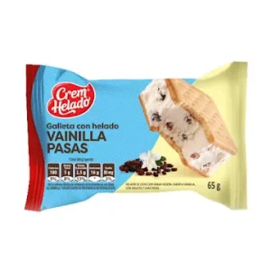 GALLETA CON HELADO CH NAPOLITANO - VLL PASAS- Arequi 65GR