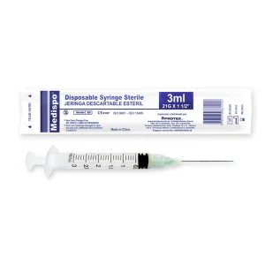 JERINGA MEDISPO 3P 3 ML 21X1.1/2 100 UDS  JERINGAS