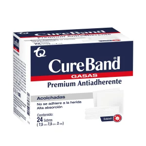 GASA CURE BAND ESTERIL 7.5X7.5 PLEG 24 U