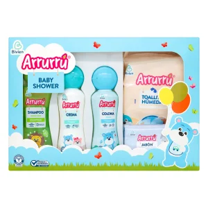 Tienda 26 ESTUCHE ARRURRU BABY SHOWER AZUL 5 UNDS