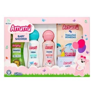 Tienda 25 ESTUCHE ARRURRU BABY SHOWER ROSADOL 5 UNDS