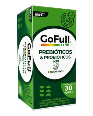 GOFULL PREBIOTICOS + PROBIOTICOS 600 FCO X 30 UNID