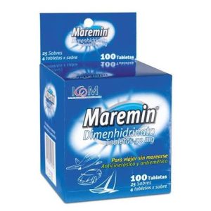 MAREMIN 50 MG 100 TABLETAS DIMENHIDRINATO