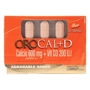 OROCAL D 30 TABLETAS MASTICABLES LP CARBONATO DE CALCIO-VITAMINA D