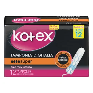 TAMPONES DIG.KOTEX SUP.PAGUE 10 LLEVE 12 TAMPONES