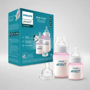 SET BIBERONES 4/9OZ +TETINA ROSA AVENT